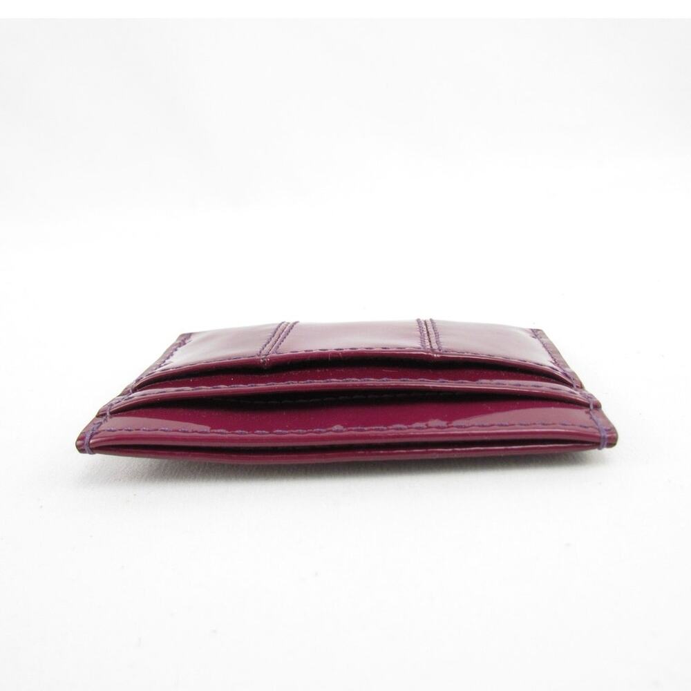 Coach Burgundy Patent Leather Card Case - Picture 3 of 8